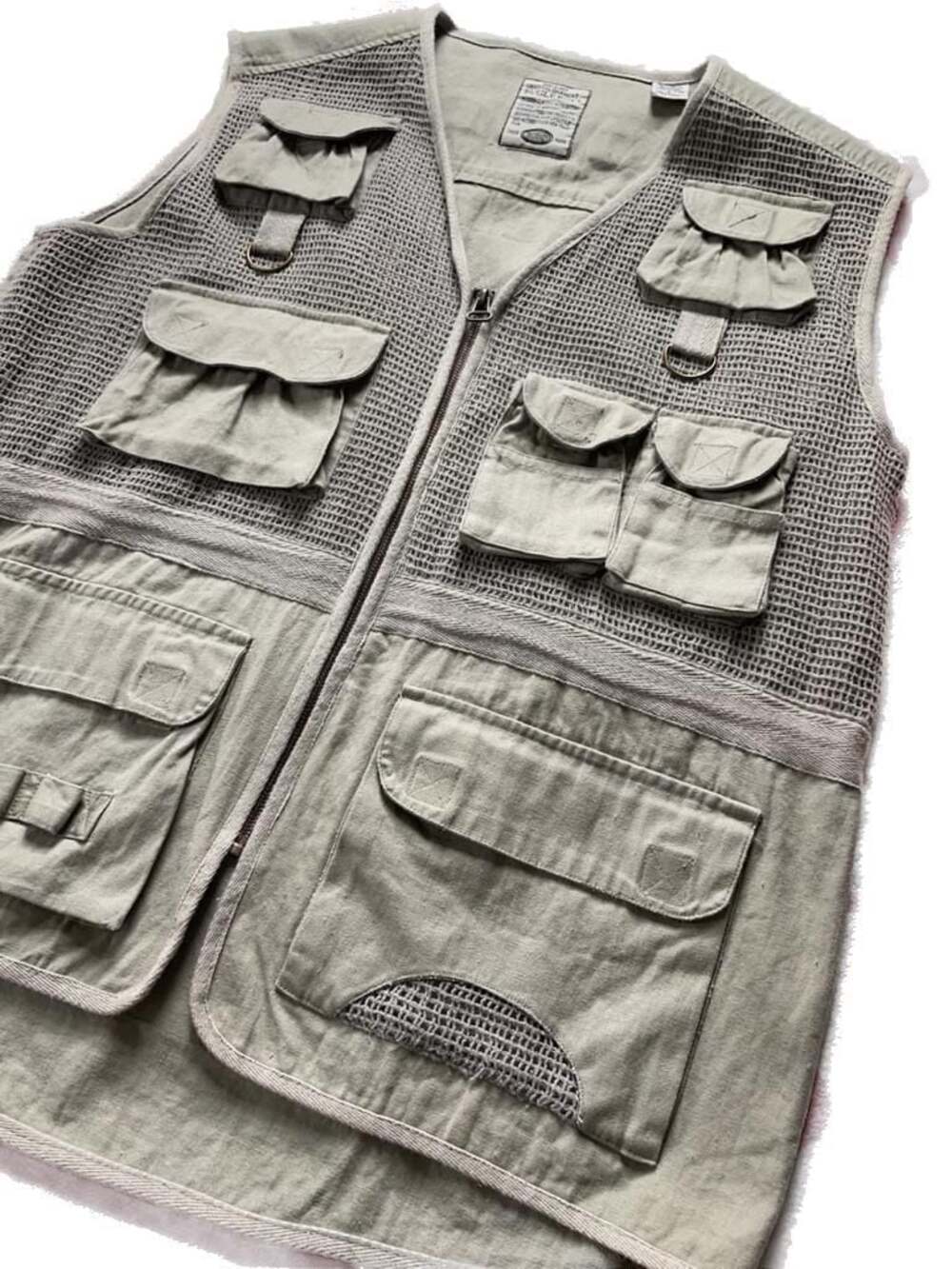 Bugle Boy Vintage Multi-Pocket Utility Fishing Hunting Vest Size Large